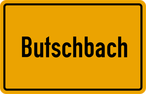 Ortsschild Butschbach