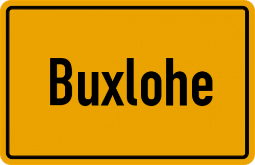 Ortsschild Buxlohe