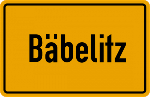 Ortsschild Bäbelitz