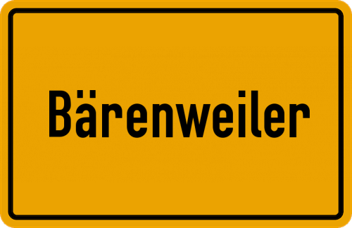 Ortsschild Bärenweiler