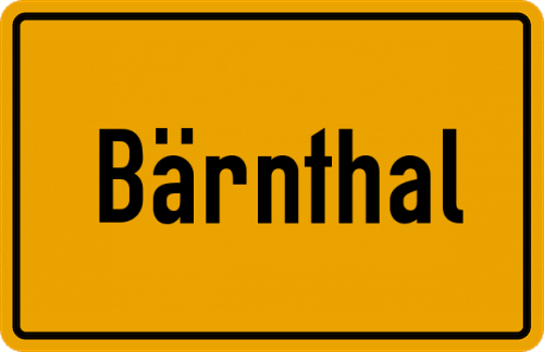 Ortsschild Bärnthal