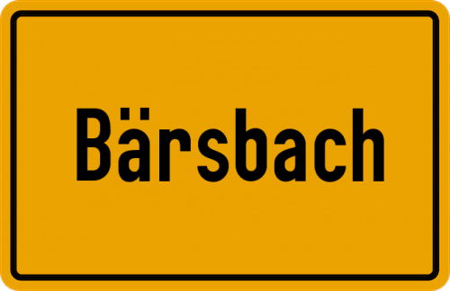 Ortsschild Bärsbach