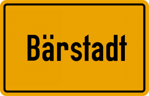 Ortsschild Bärstadt