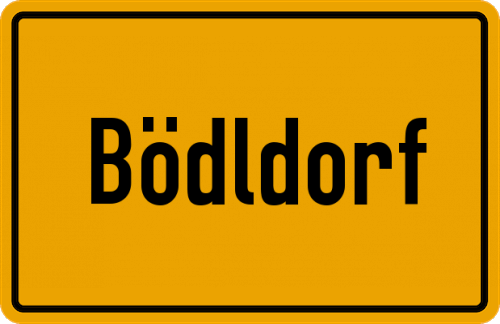 Ortsschild Bödldorf
