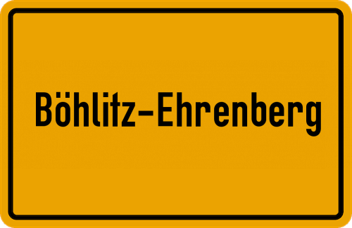 Ortsschild Böhlitz-Ehrenberg