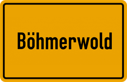 Ortsschild Böhmerwold