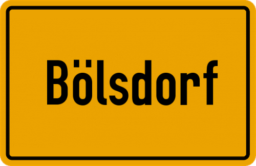 Ortsschild Bölsdorf