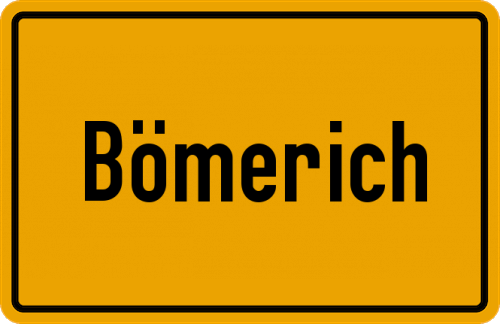 Ortsschild Bömerich, Rheinland