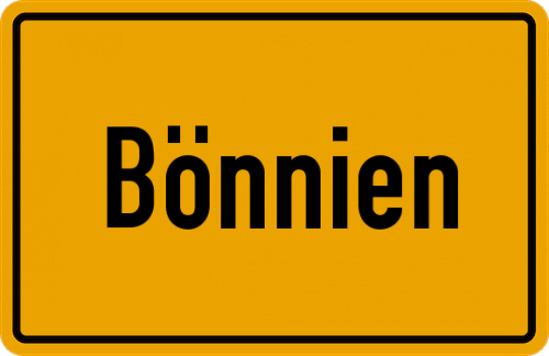Ortsschild Bönnien