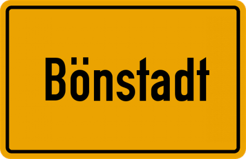 Ortsschild Bönstadt, Hessen