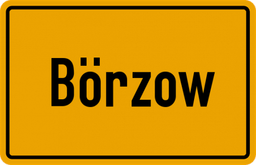 Ortsschild Börzow
