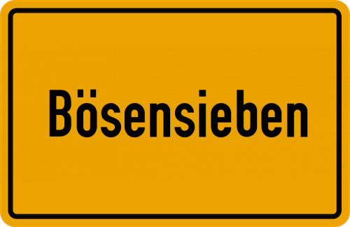 Ortsschild Bösensieben, Kreis Wesermarsch