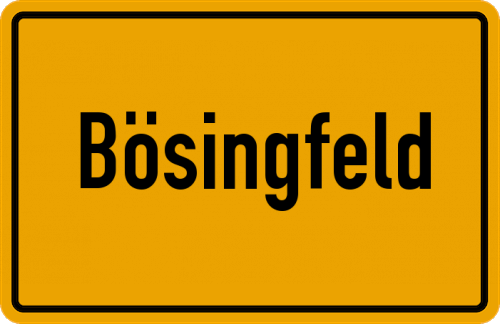 Ortsschild Bösingfeld