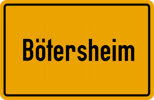 Ortsschild Bötersheim