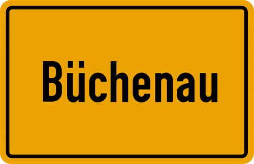 Ortsschild Büchenau