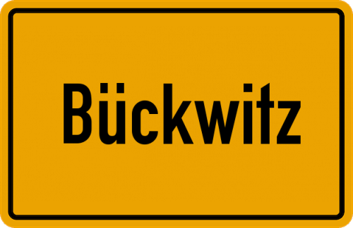 Ortsschild Bückwitz
