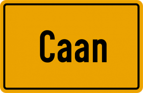 Ortsschild Caan