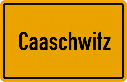 Ortsschild Caaschwitz