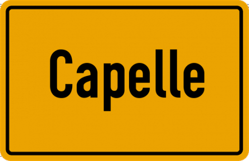 Ortsschild Capelle, Hof