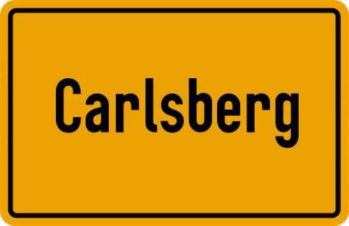 Ortsschild Carlsberg, Pfalz