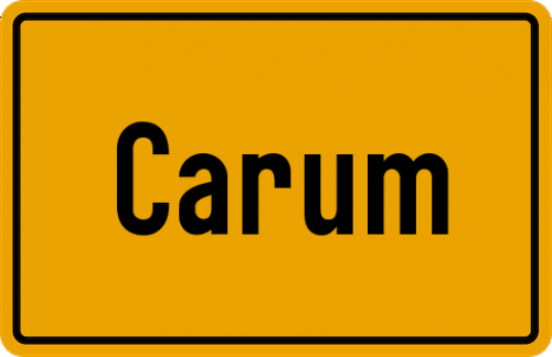 Ortsschild Carum