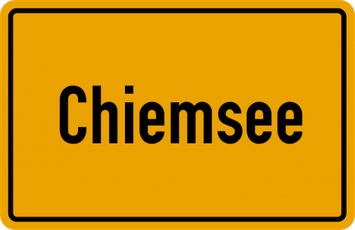 Ortsschild Chiemsee