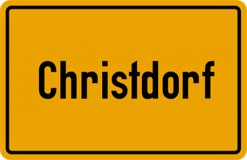 Ortsschild Christdorf