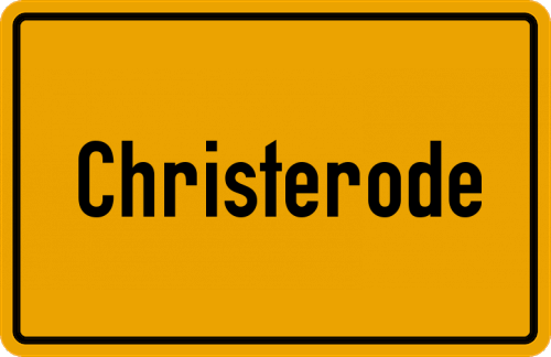 Ortsschild Christerode