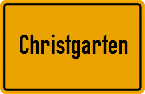 Ortsschild Christgarten