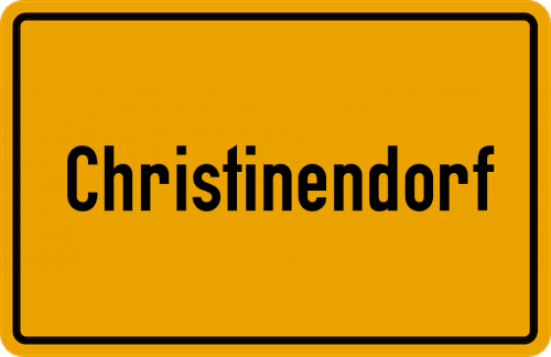 Ortsschild Christinendorf