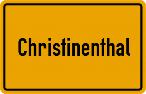 Ortsschild Christinenthal, Holstein