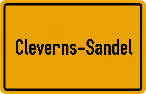 Ortsschild Cleverns-Sandel