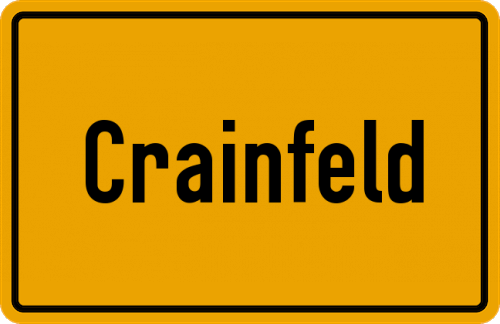 Ortsschild Crainfeld