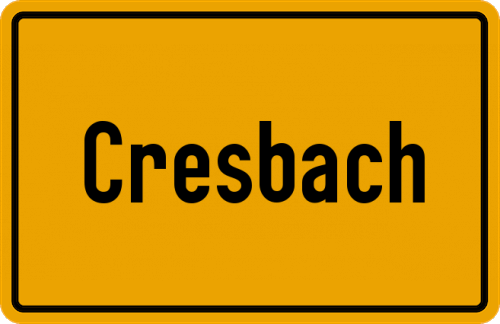 Ortsschild Cresbach