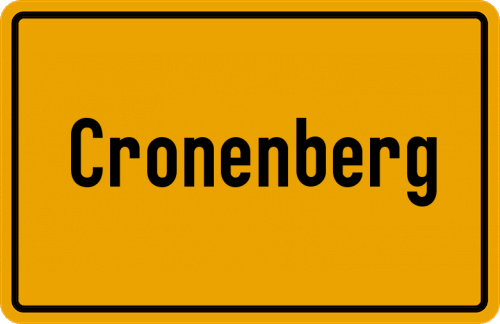 Ortsschild Cronenberg