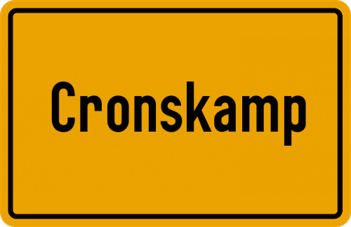 Ortsschild Cronskamp