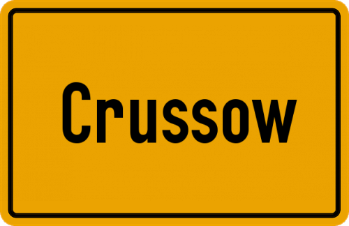 Ortsschild Crussow