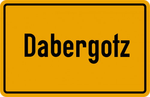 Ortsschild Dabergotz