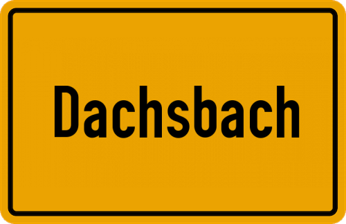 Ortsschild Dachsbach