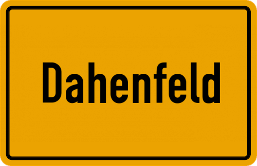 Ortsschild Dahenfeld