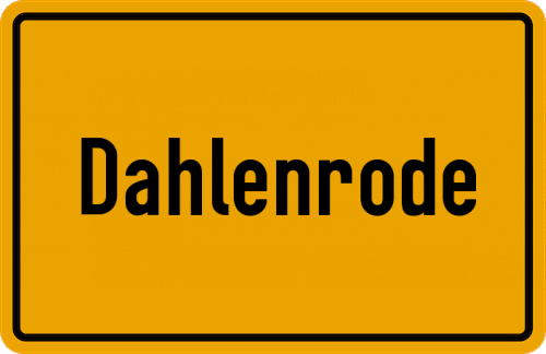 Ortsschild Dahlenrode