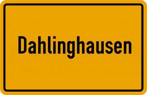 Ortsschild Dahlinghausen