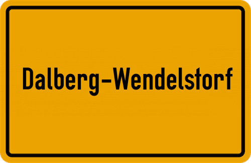 Ortsschild Dalberg-Wendelstorf