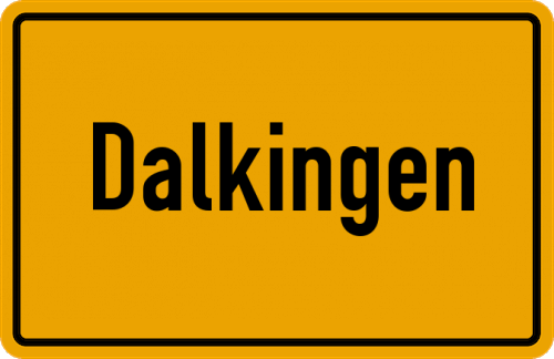 Ortsschild Dalkingen