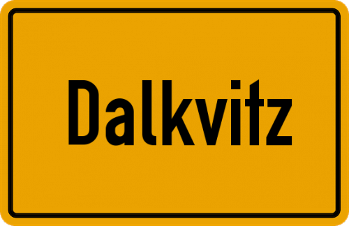 Ortsschild Dalkvitz