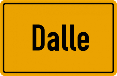 Ortsschild Dalle, Kreis Celle
