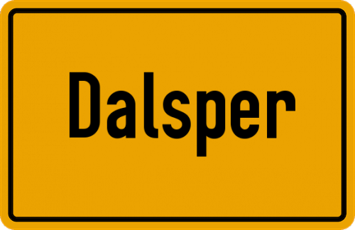 Ortsschild Dalsper