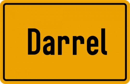 Ortsschild Darrel, Oldenburg
