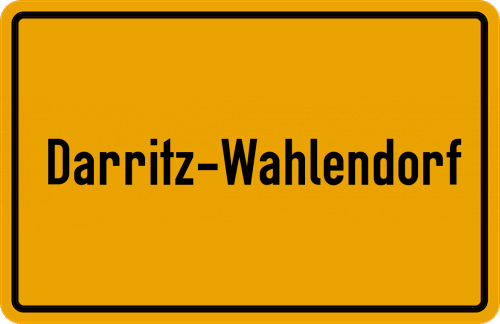 Ortsschild Darritz-Wahlendorf