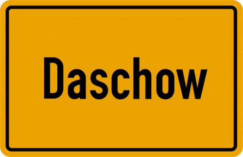Ortsschild Daschow